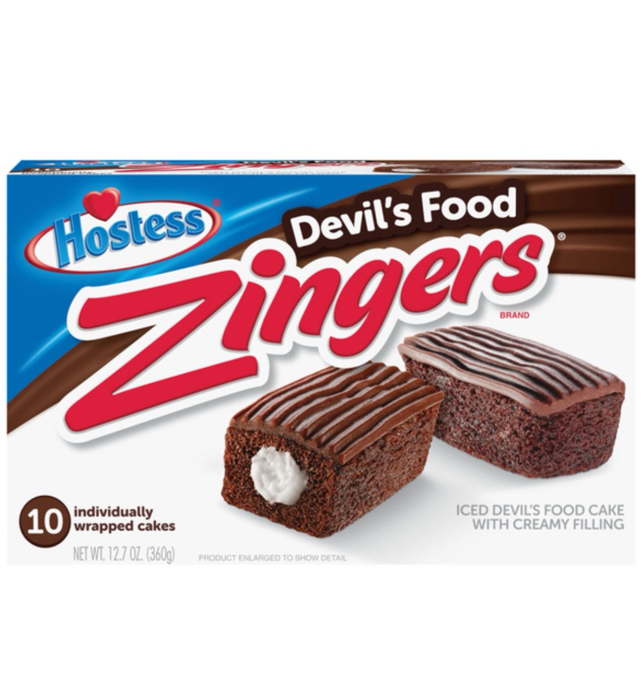 🟢 New Hostess Devil’s Food Zingers Chocolate Cake Chocolate Icing 12.7oz