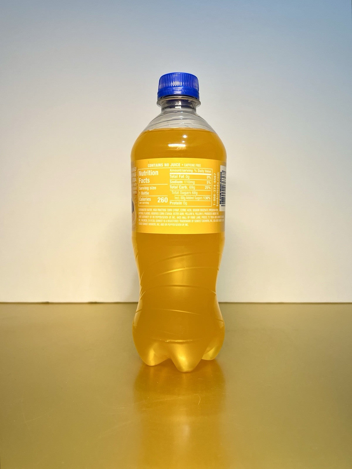 ⚫️ New Exclusive Sunkist Mango Orange Fruit Sweet Soda 20 FL Oz (1 Bottle)