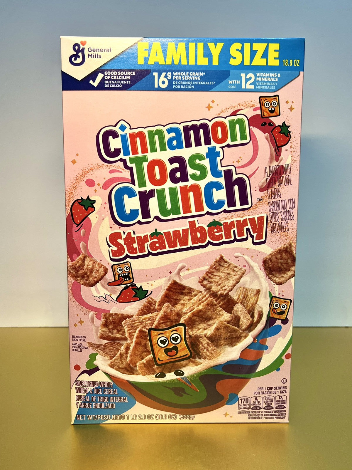 🔵 New Limited Edition Cinnamon Toast Crunch Strawberry Flavor Cereal 18.8oz
