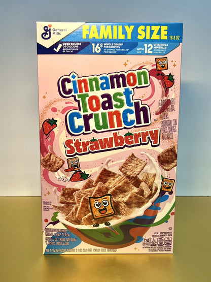 🔵 New Limited Edition Cinnamon Toast Crunch Strawberry Flavor Cereal 18.8oz