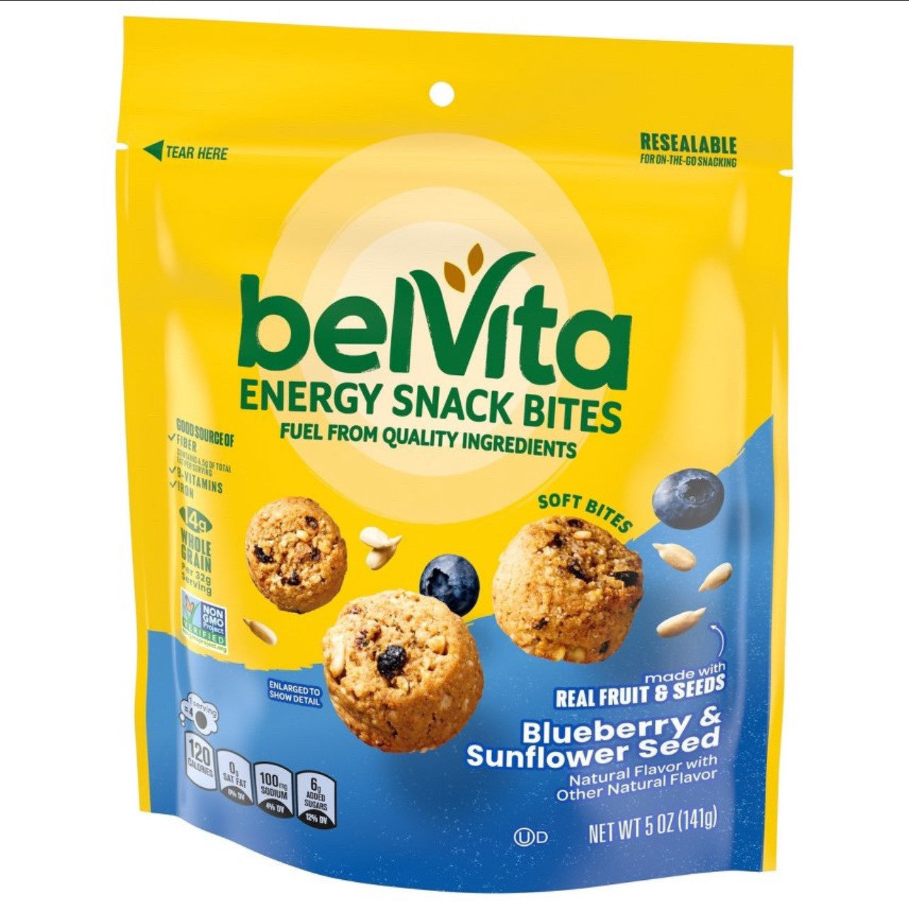 ⚫️ New Belvita Blueberries & Sunflower Seed Blueberry Energy Snack Bites 5oz