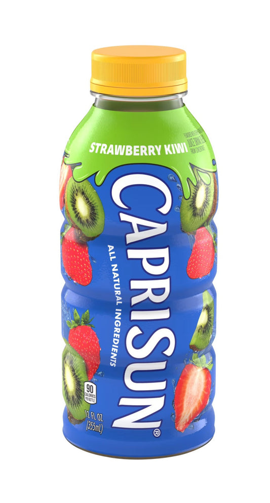 ⚫️ New Exclusive Capri Sun Juice Strawberry Kiwi with Sealed Cap 12oz (1 Bottle)
