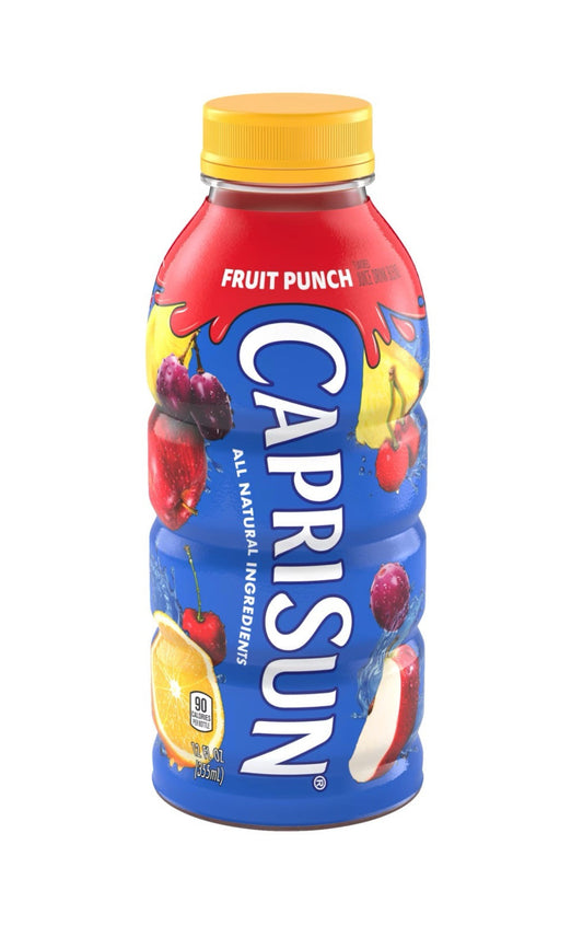 ⚫️ New Exclusive Capri Sun Juice Fruit Punch with Sealed Cap 12oz (1 Bottle)