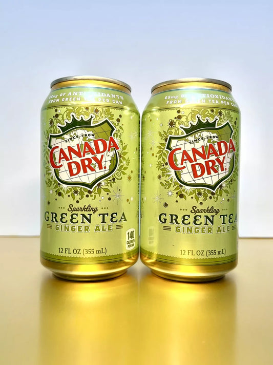 New Rare Exclusive Canada Dry Sparkling Green Tea Ginger Ale (2 Cans)