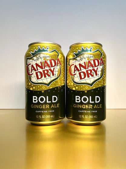 New Rare Exclusive Canada Dry BOLD Ginger Ale Caffeine Free (2 Cans)