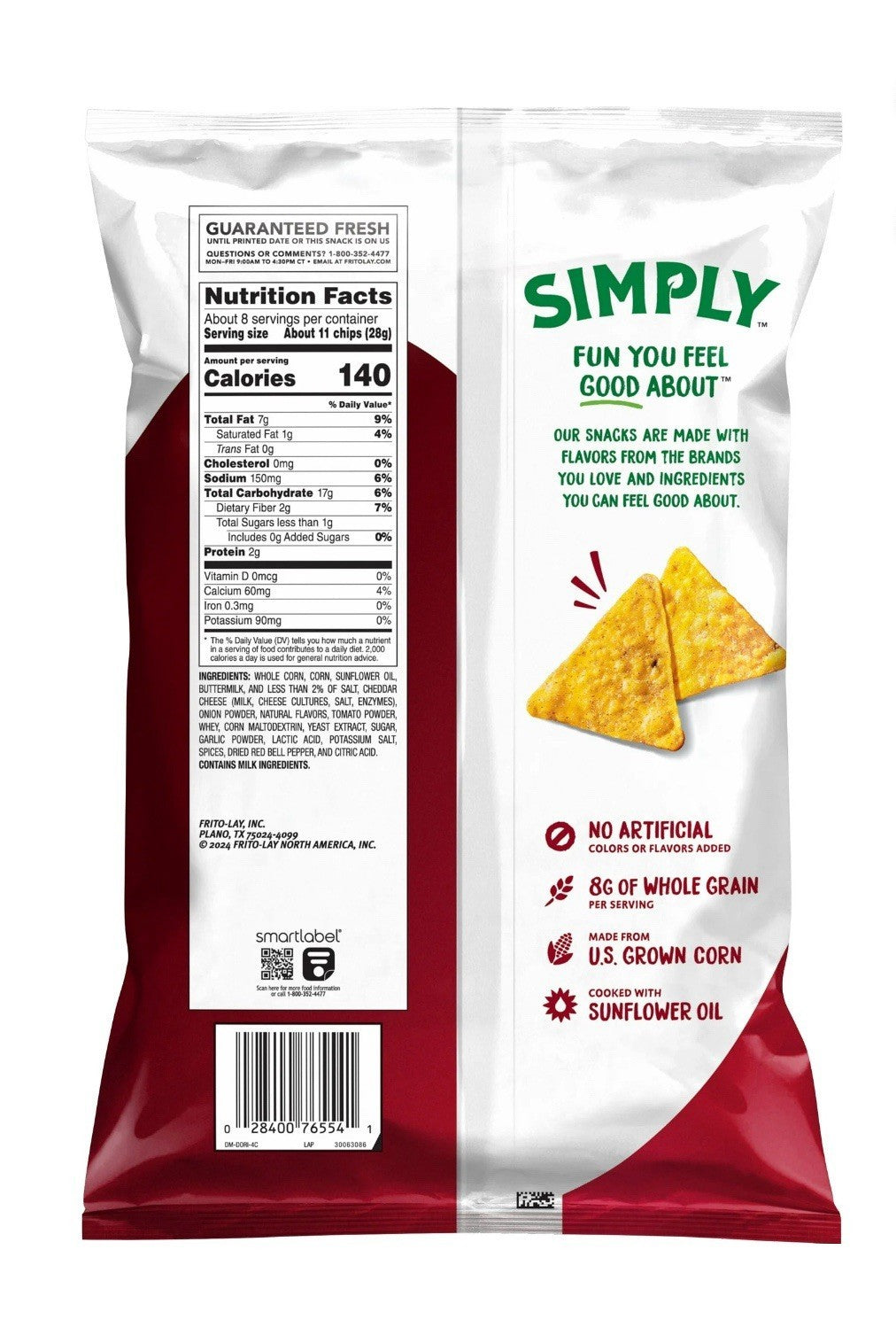 🟠 New Exclusive Simply Doritos White Cheddar Cheese Nacho Tortilla Chips 7oz