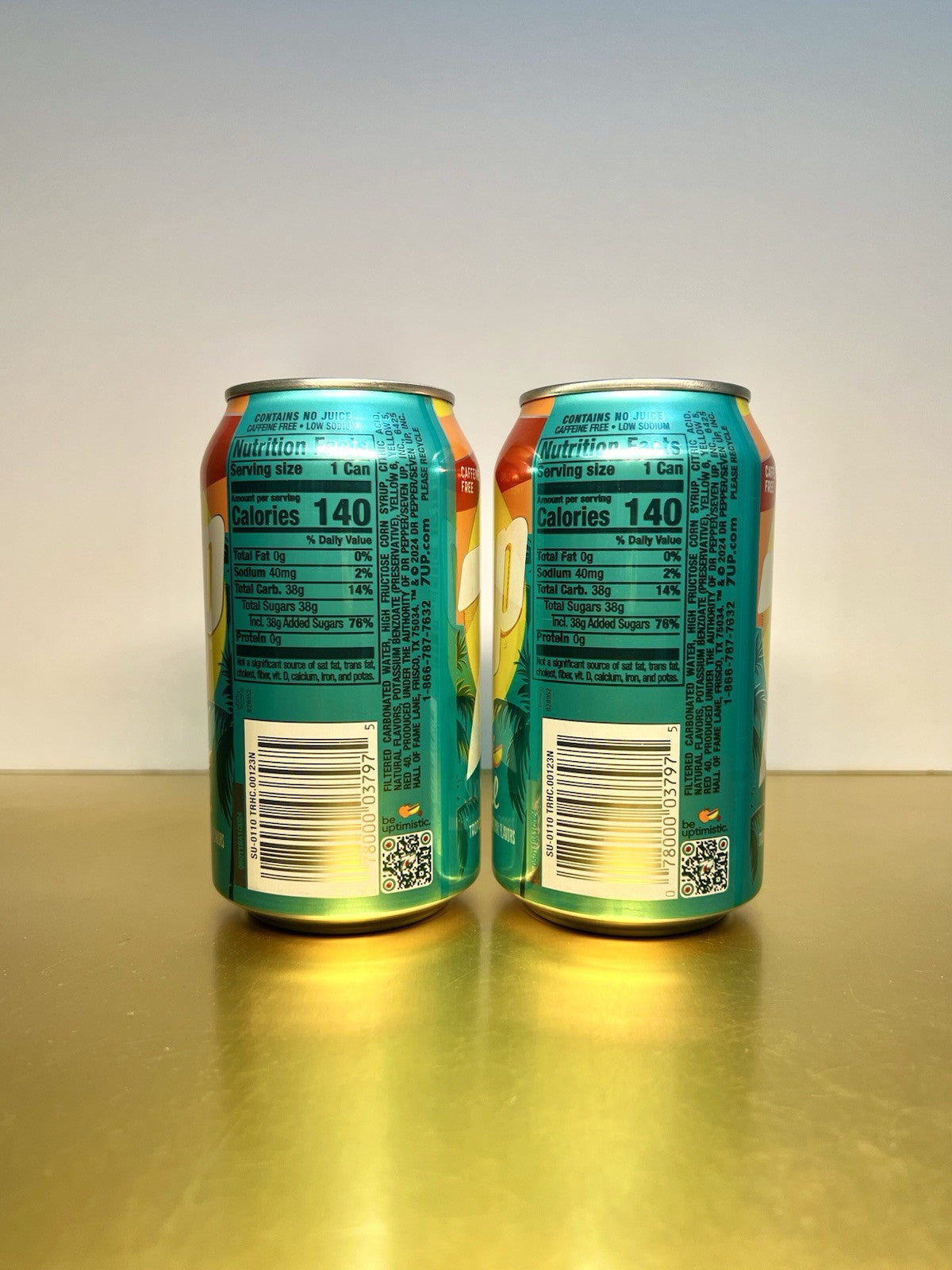 ⚫️ New Limited Edition 7UP Tropical Mango Peach Lemon Lime Mix Soda (2 Cans)