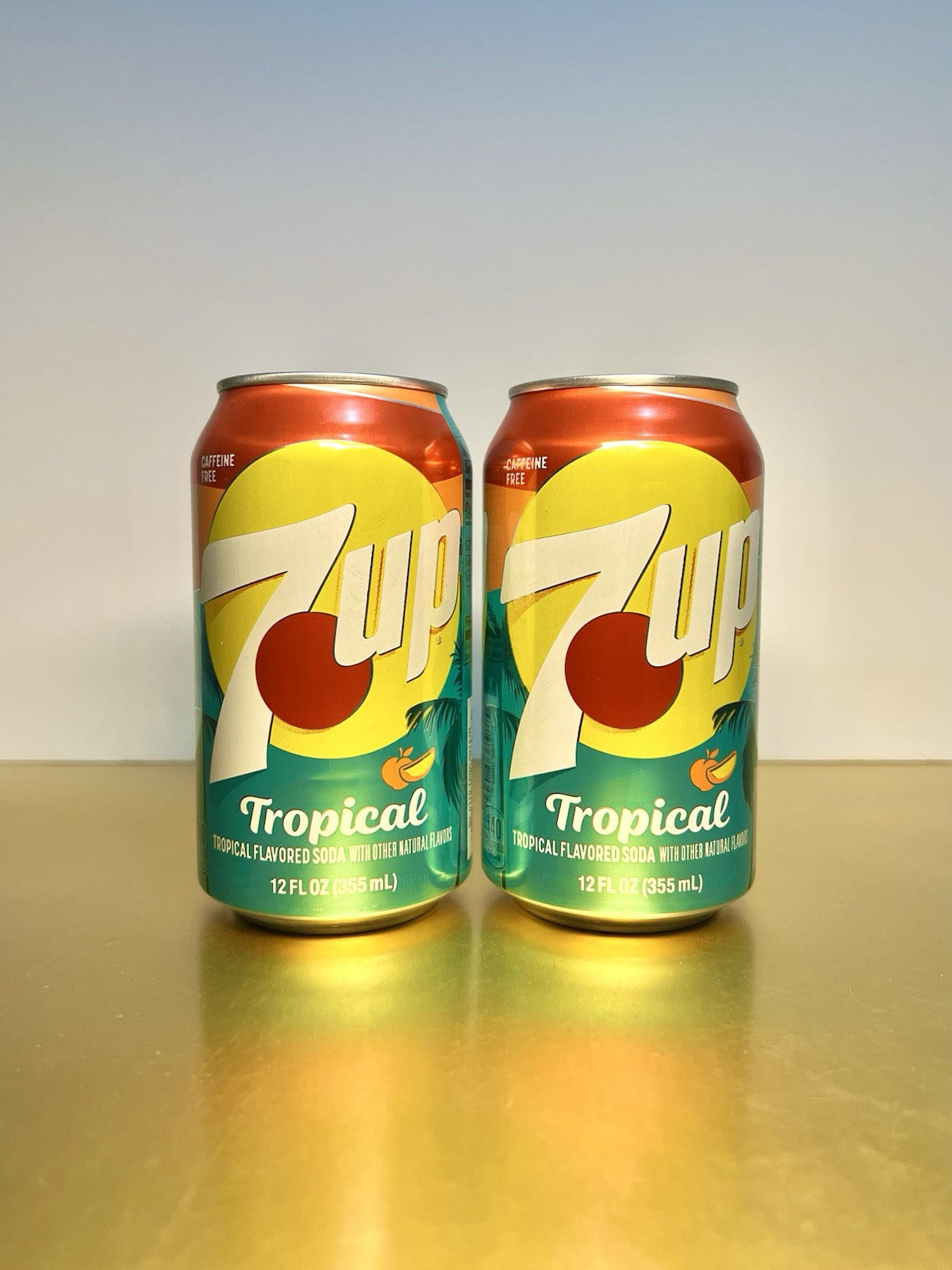 ⚫️ New Limited Edition 7UP Tropical Mango Peach Lemon Lime Mix Soda (2 Cans)