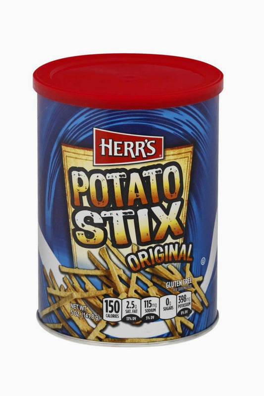 ⚫️ New Exclusive HERR’s Kettle Potato Crisp Crunchy Sticks Stix Can 5oz