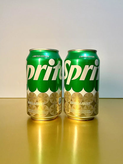 New Limited Edition Rare Sprite Vanilla Frost Lemon Lime Soda 12floz (2 Cans)