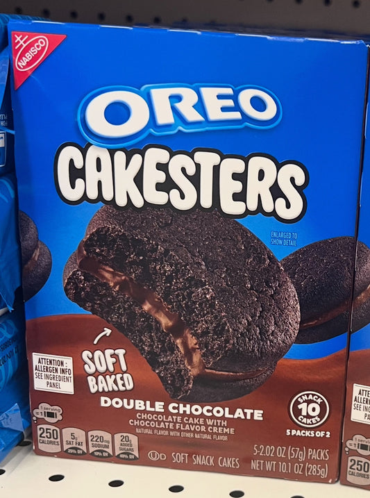 🟢New Nabisco Oreo Cakesters Double Chocolate Soft Baked Snack Cakes Box 10.1 oz
