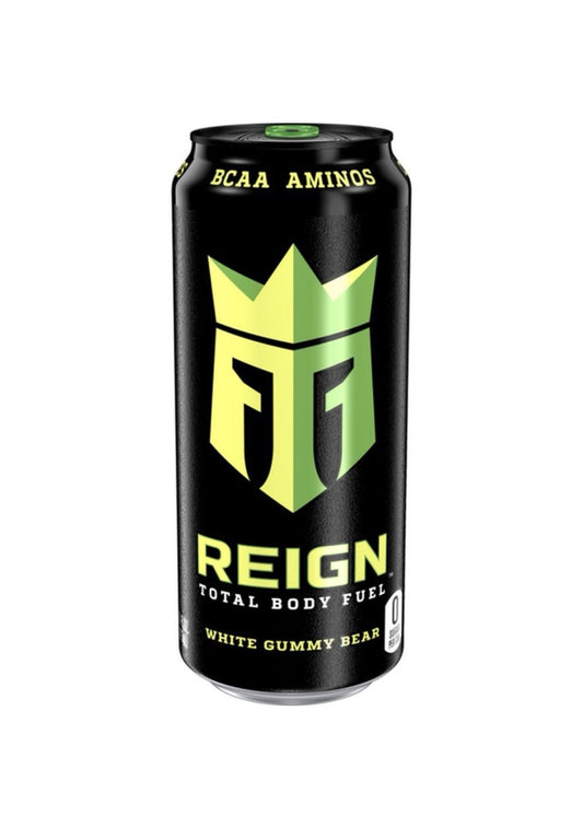 🟡Reign Total Body Fuel White Gummy Bear Fitness Performance Drink 16oz (1 Can)