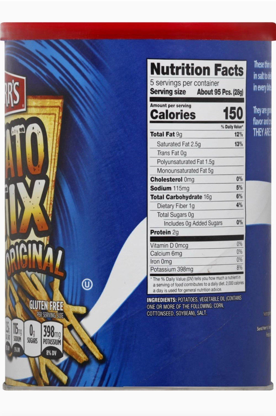 ⚫️ New Exclusive HERR’s Kettle Potato Crisp Crunchy Sticks Stix Can 5oz