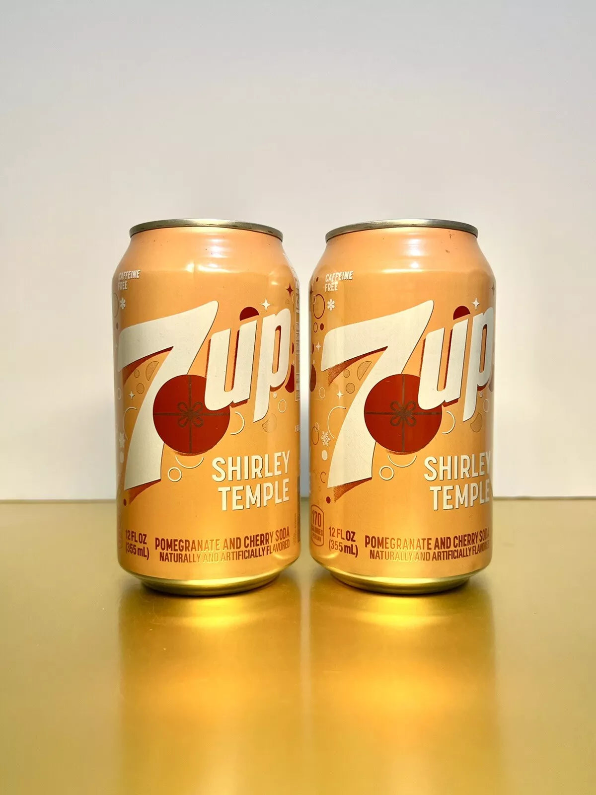 New Limited Edition 7UP Shirley Temple Pomegranate Cherry Soda (2 Cans)