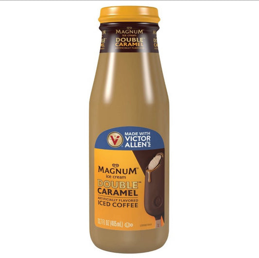 🟡New Victor Allen Magnum Double Caramel Iced Coffee Chocolate 13.7oz (1 Bottle)