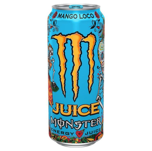 🟡New Limited Edition Monster Mango Loco Juice + Energy Fruit Drink 16oz (1 Can)